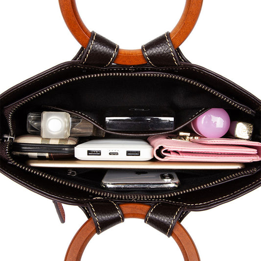 Vintage Fashion Style Leather Handbag