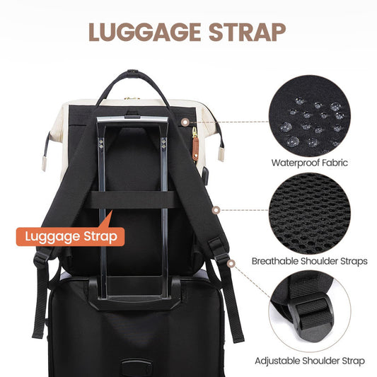 Black & White Laptop Backpack