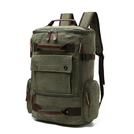 Vintage-Style Canvas Backpack