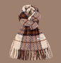 All-match Plaid Faux Cashmere Scarf