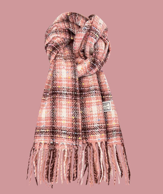 All-match Plaid Faux Cashmere Scarf