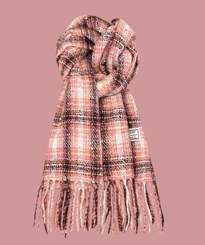 All-match Plaid Faux Cashmere Scarf