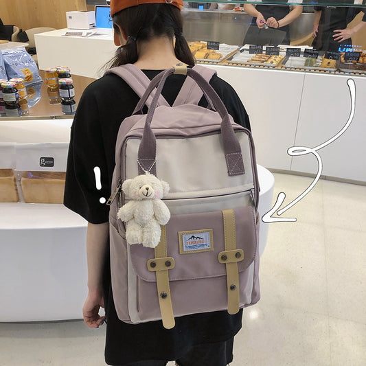 Fashion Color Contrast Backpack