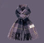 All-match Plaid Faux Cashmere Scarf
