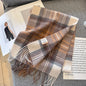 Pure Wool Plaid Scarf