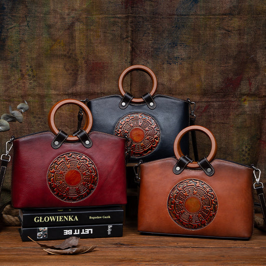 Vintage Fashion Style Leather Handbag