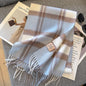 Pure Wool Plaid Scarf