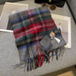 Pure Wool Plaid Scarf