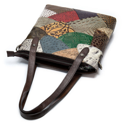 Genuine leather shoulder bag