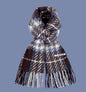 All-match Plaid Faux Cashmere Scarf