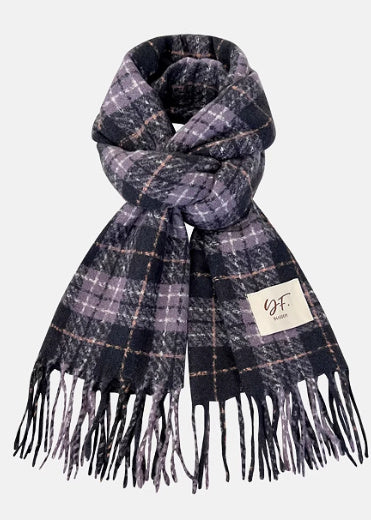 All-match Plaid Faux Cashmere Scarf