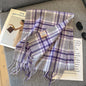 Pure Wool Plaid Scarf