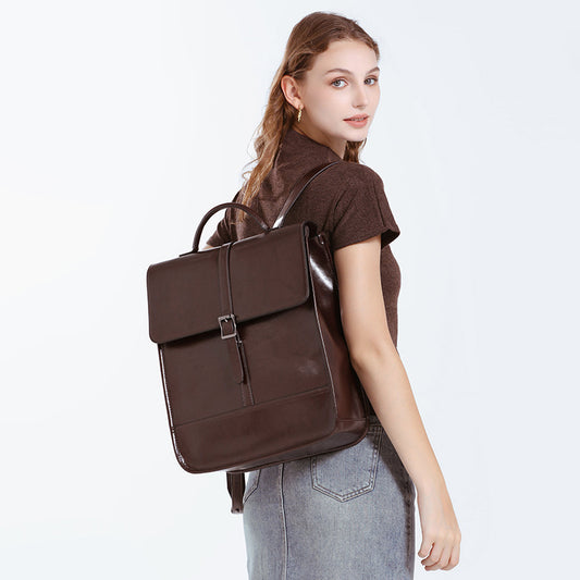 British Style Leather Backpack