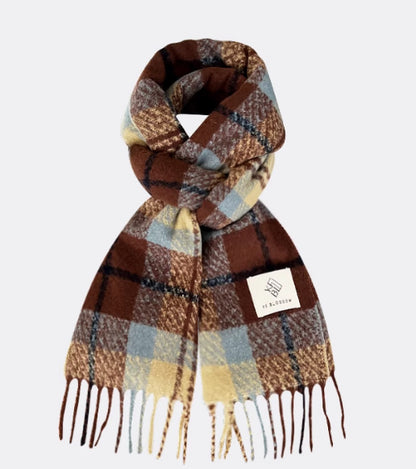 All-match Plaid Faux Cashmere Scarf