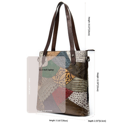 Genuine leather shoulder bag