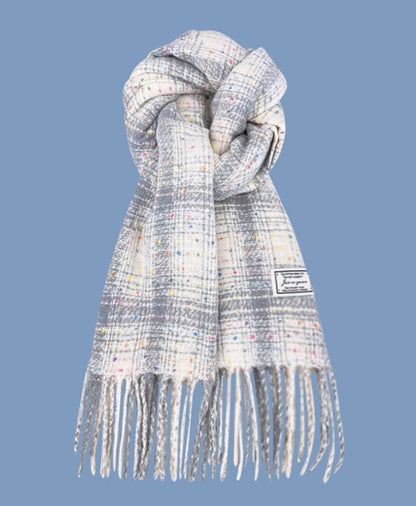 All-match Plaid Faux Cashmere Scarf