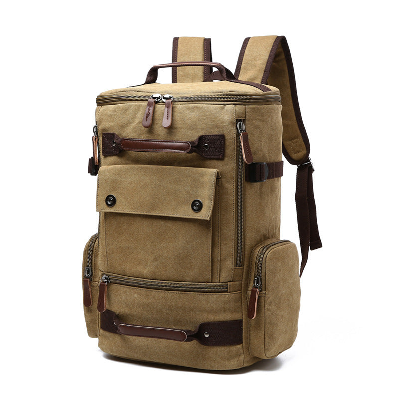Vintage-Style Canvas Backpack