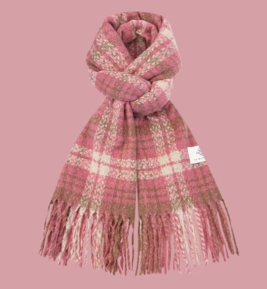 All-match Plaid Faux Cashmere Scarf