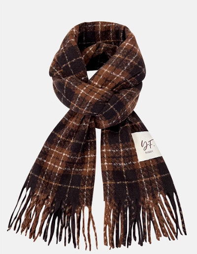 All-match Plaid Faux Cashmere Scarf