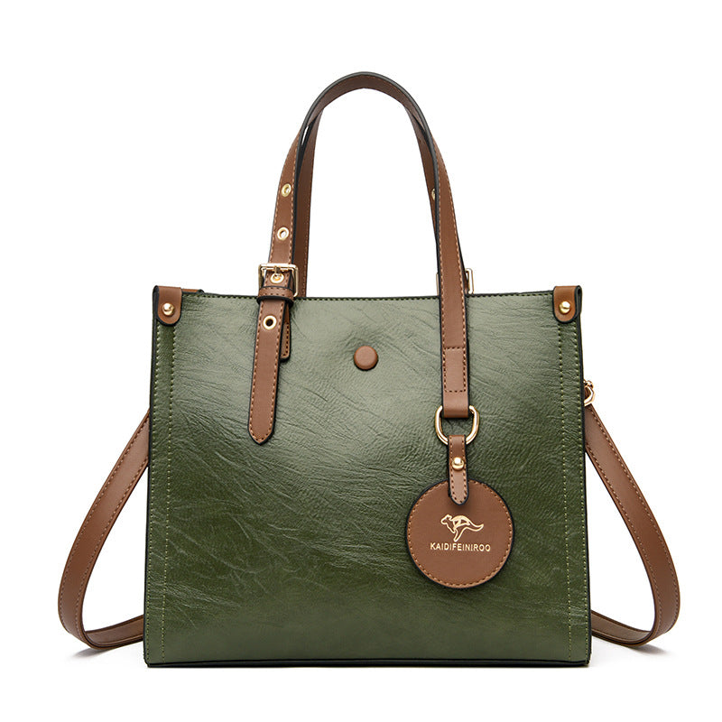 Oil Wax Leather Handbag