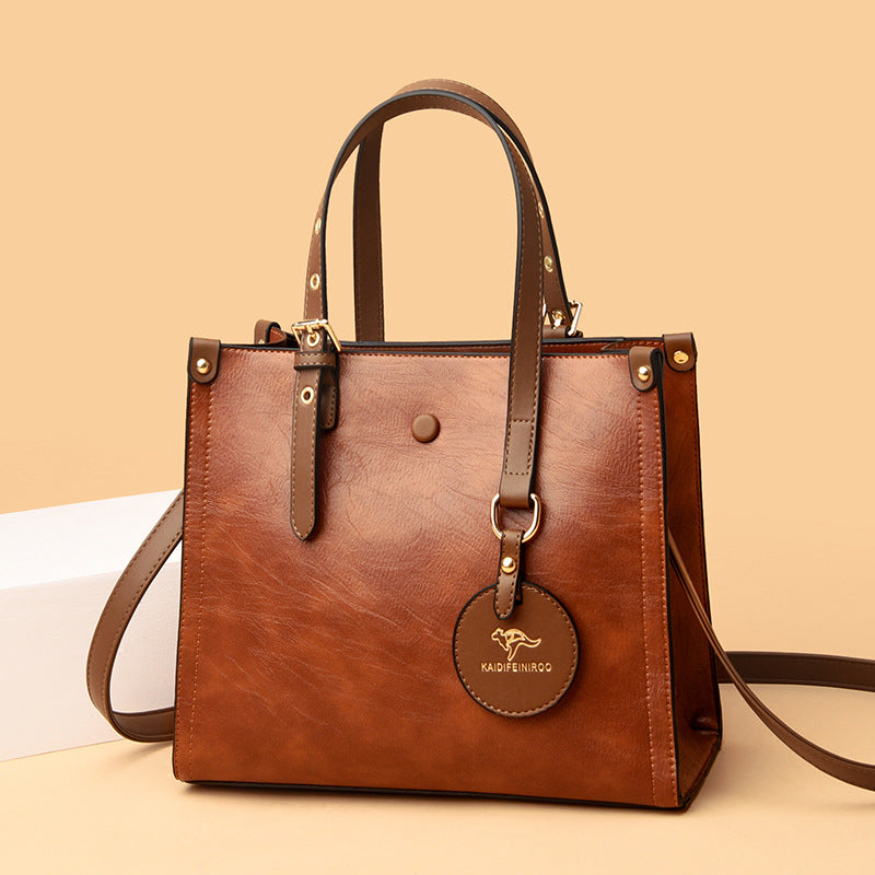 Oil Wax Leather Handbag