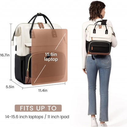 Black & White Laptop Backpack