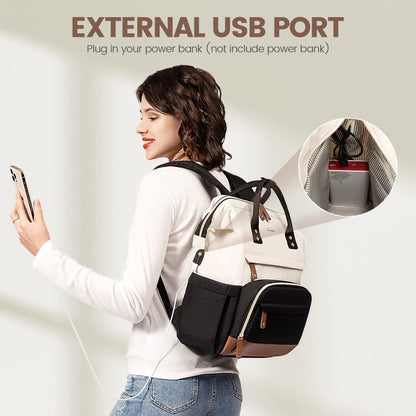 Black & White Laptop Backpack