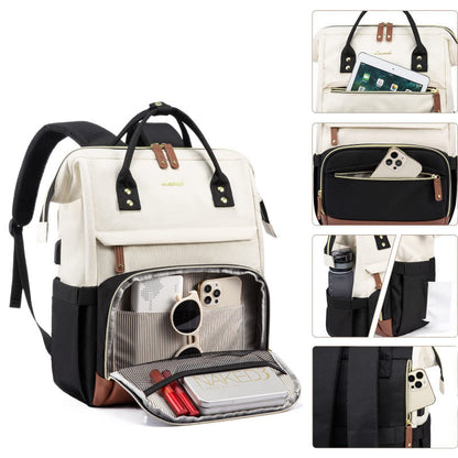 Black & White Laptop Backpack