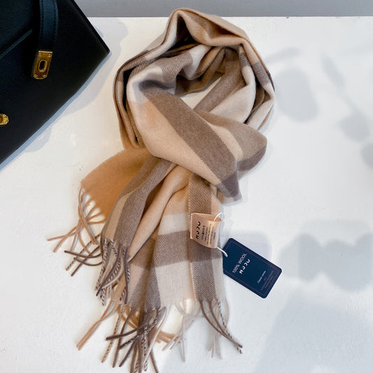 Pure Wool Plaid Scarf