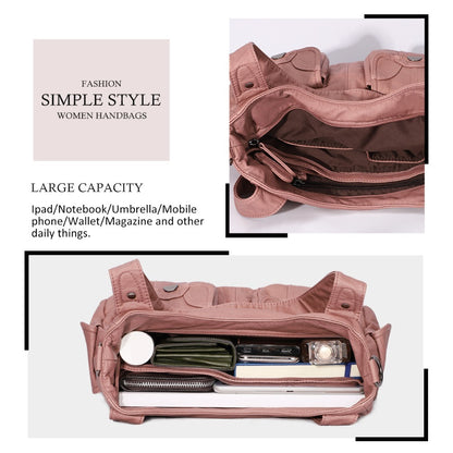 Fashion Soft Leather Crossbody Bag