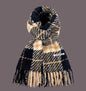 All-match Plaid Faux Cashmere Scarf