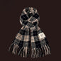 All-match Plaid Faux Cashmere Scarf