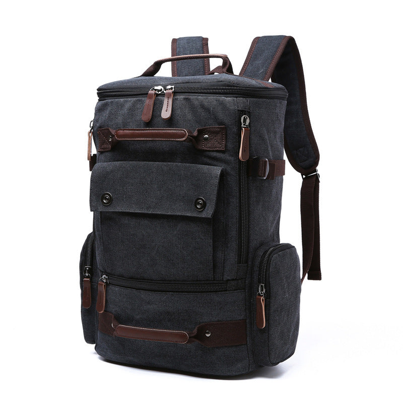 Vintage-Style Canvas Backpack