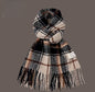 All-match Plaid Faux Cashmere Scarf